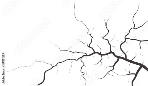 Dark grey branching network abstract