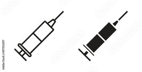 Syringe injection icon