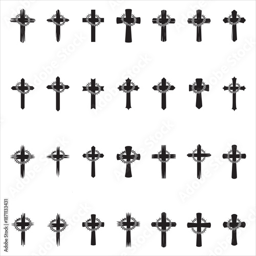 Christian Cross Thorns Clip Art