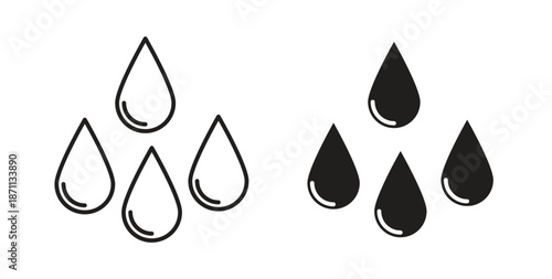 Water drop shape icon