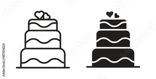 Wedding cake icon