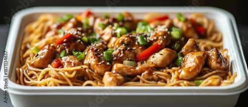 This appetising dish with chicken, noodles and vegetables in sauce will become a staple feature of culinary blogs and restaurant menus.