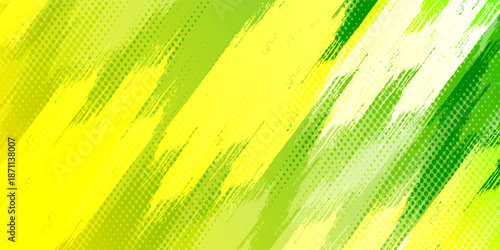 Abstract green and yellow blend banner vector design, dynamic and sporty horizontal background template for media promotion or web banner.