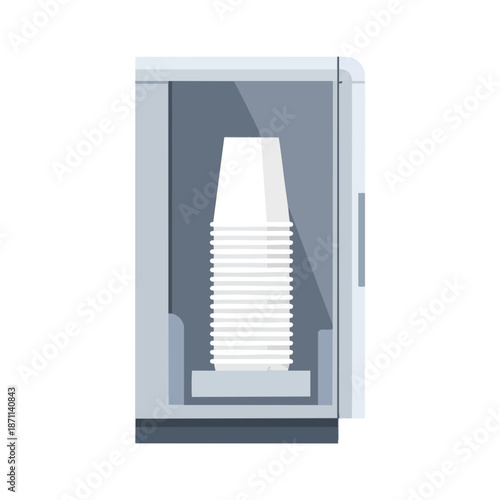 Fridge with Disposable Cups Inside