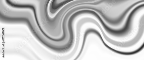 Abstract grayscale vector background with smooth flowing gradients and liquid-like waves, creating a modern metallic marble effect suitable for elegant designs and contemporary visual projects.