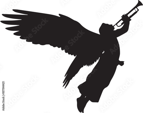 Angel playing trumpet