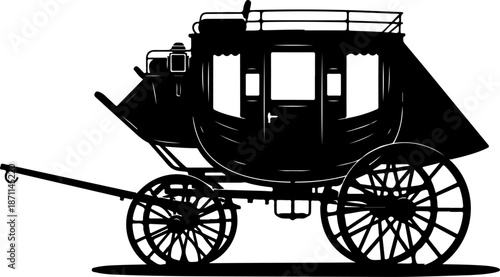 Horse-Drawn Carriage Silhouette – Vintage Transportation Art

Classic Royal Carriage with Horses Silhouette Illustration

Old-Fashioned Horse Carriage – Elegant Black Silhouette Design