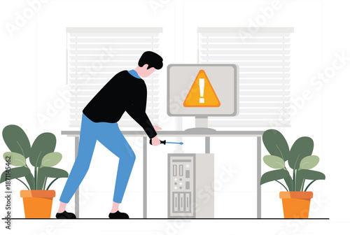 Customer Care & Troubleshooting Vector Bundle, Modern Technical Support & IT Service Illustration Pack