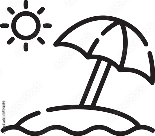 Black hand drawn cartoon boat illustration featuring a rope design in a vector icon logo symbol style drawing