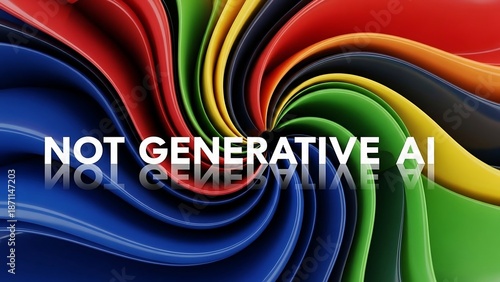 Vibrant swirling rainbow colored abstract background.