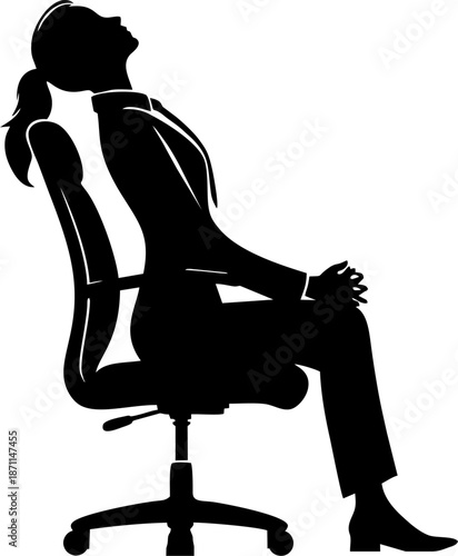 Seated Neck Stretch Yoga Silh...