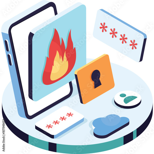 Digital Security Breach Concept