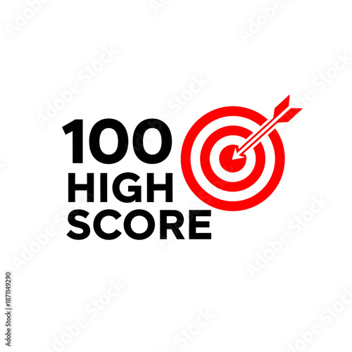 Target with Arrow and High Score Text.