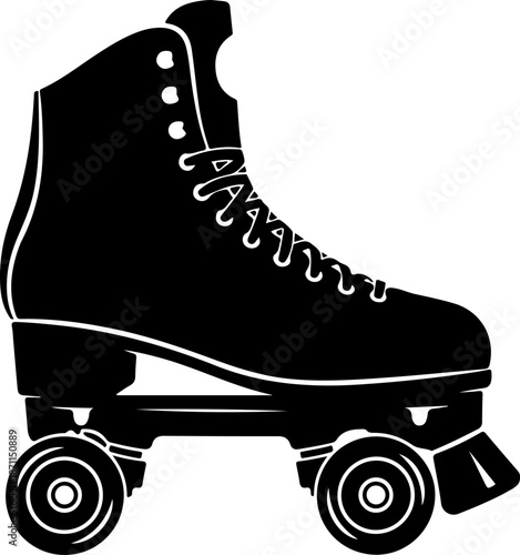 Classic Roller Skate Silhouette – Retro Skating Art

Vintage Quad Roller Skate Black Silhouette Illustration

Roller Skate Icon – Old School Skating Design