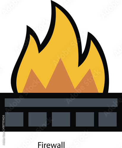 Firewall color icon