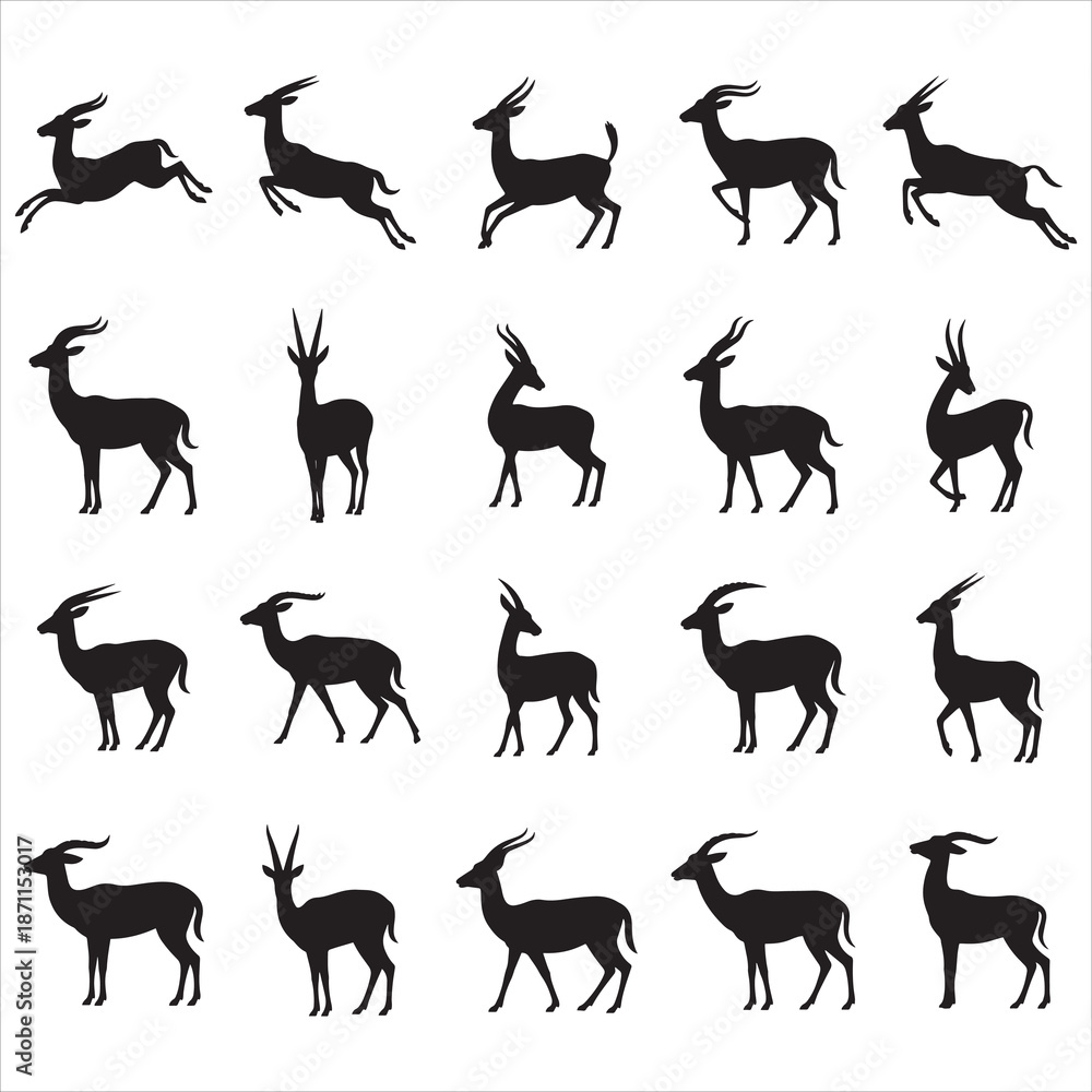 Fototapeta premium Gazelle Svg Clipart