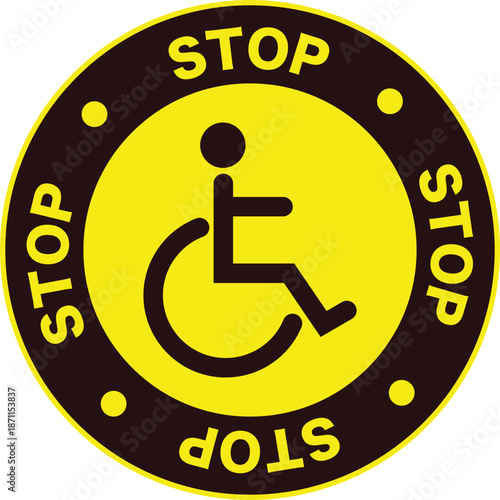 Disabled Access Stop Sign