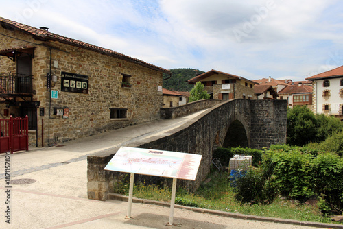 Leaving Zubiri on Camino de Santiago in Navarra Spain taken in July 2024