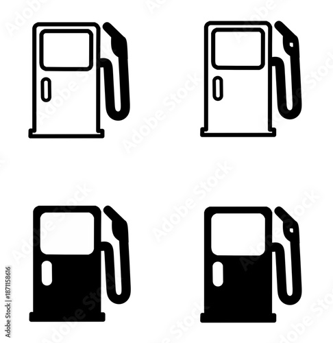 Gas station icon set. Gas station icon vector illustration 