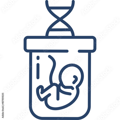Embryo and DNA Icon