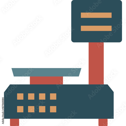 Flat Icon of a Weighing Scale