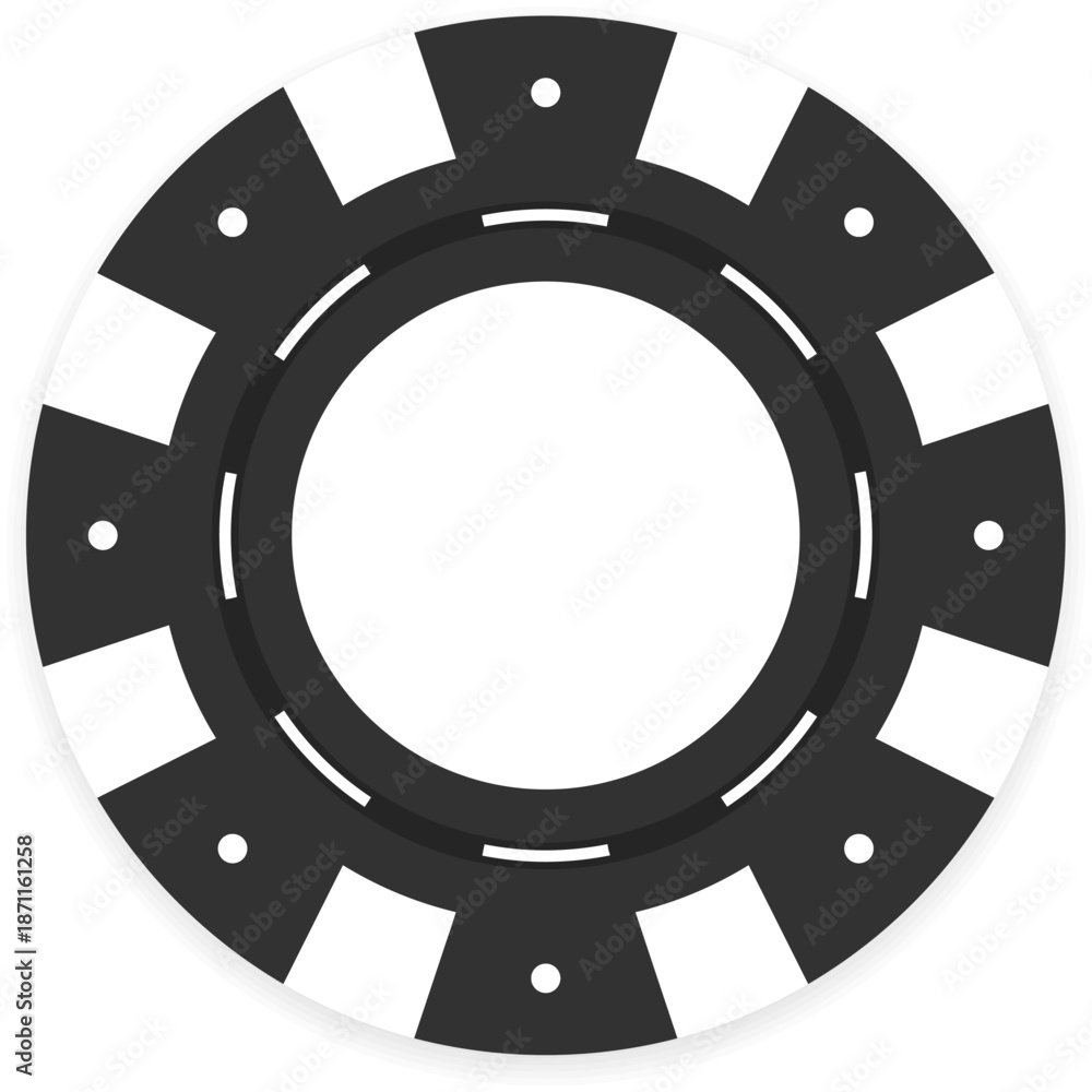 Naklejka premium Casino chip. Vector