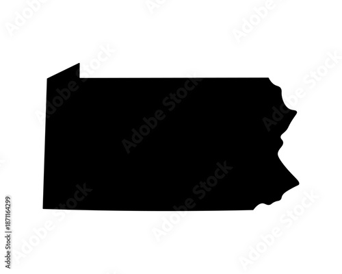 Pennsylvania state map silhouette