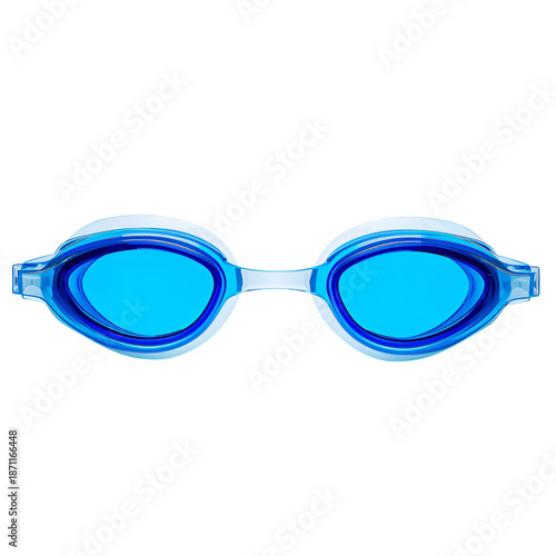 Fun Swimming Goggles in Bright Blue Color Ready for Action in the Water