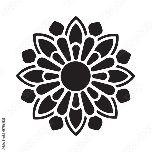 Classic Symmetrical Floral Mandala