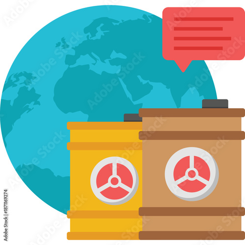 Global Oil Barrels and Communication Bubble