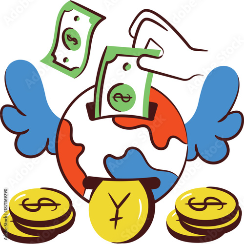 Global Finance and Investment Concept