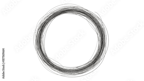 Black and white circular pattern on white background.