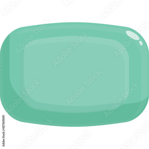 Green bar of soap illustration