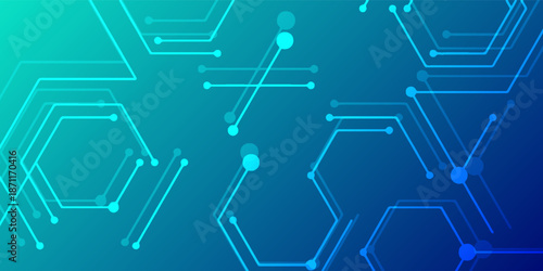 Abstract digital technology speed connect blue green background, cyber nano information, abstract communication, with a modern concept style