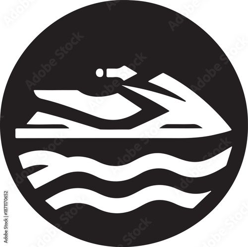 Jet Ski Icon Personal Watercraft Vector