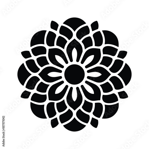 Layered Lotus Bloom Mandala Art