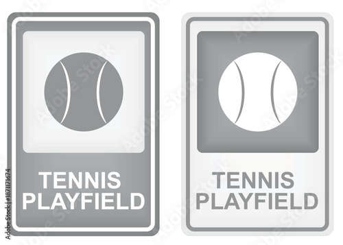 Tennis playfield sign. vector illustration	