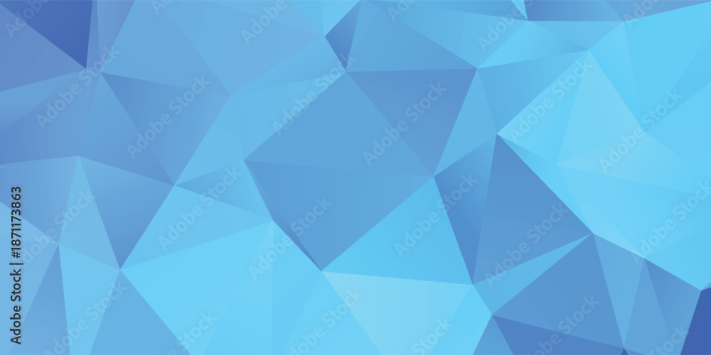 Fototapeta premium Blue Abstract Geometric Polygon Background for Tech, Design, Corporate Projects and Wallpaper Branding Presentations Visuals eps10