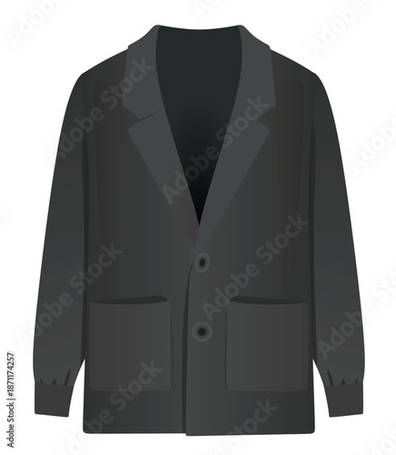 Female black jumper. vector illustration	