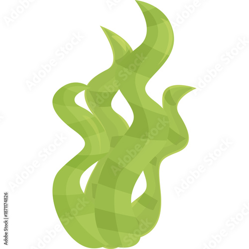 Green Seaweed Illustration