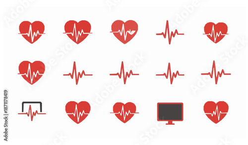 Medical heartbeat pulse icon vector illustration for health care design