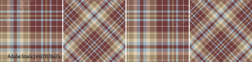 Trendy pastel traditional tartan plaid background. Seamless pattern design for clothing, textile, fabric, print, wallpaper and tablecloth.