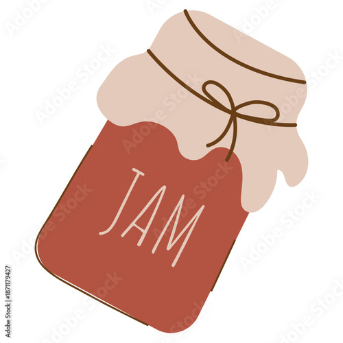 Hand-drawn jam jar illustration