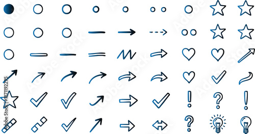 Minimalist line icon set for user interface design and modern digital applications