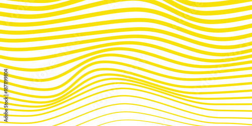 abstract geometric yellow thin to thick wave line pattern. modern design vector