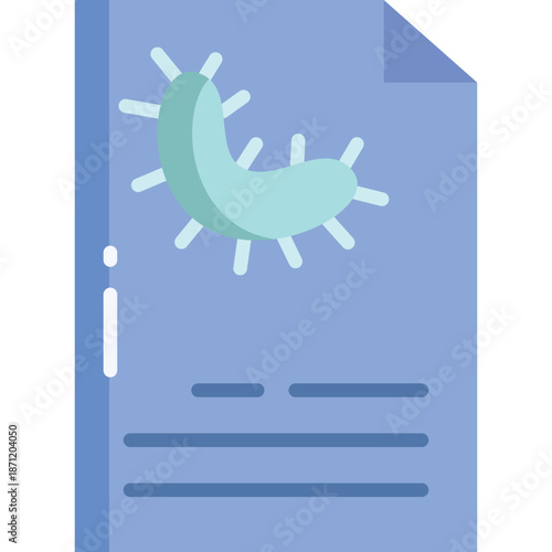 Microbe on Document Icon