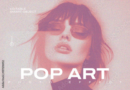 Pop Art Photo Effect Mockup