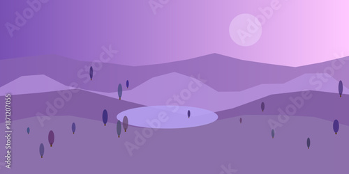 Serene twilight landscape