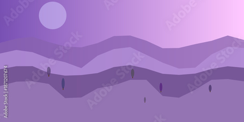 Serene twilight desert landscape