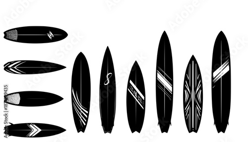 Surfboard vector realistic set icon.Vector illustration surfboard for wave.Isolated icon hawaii of surf board.
